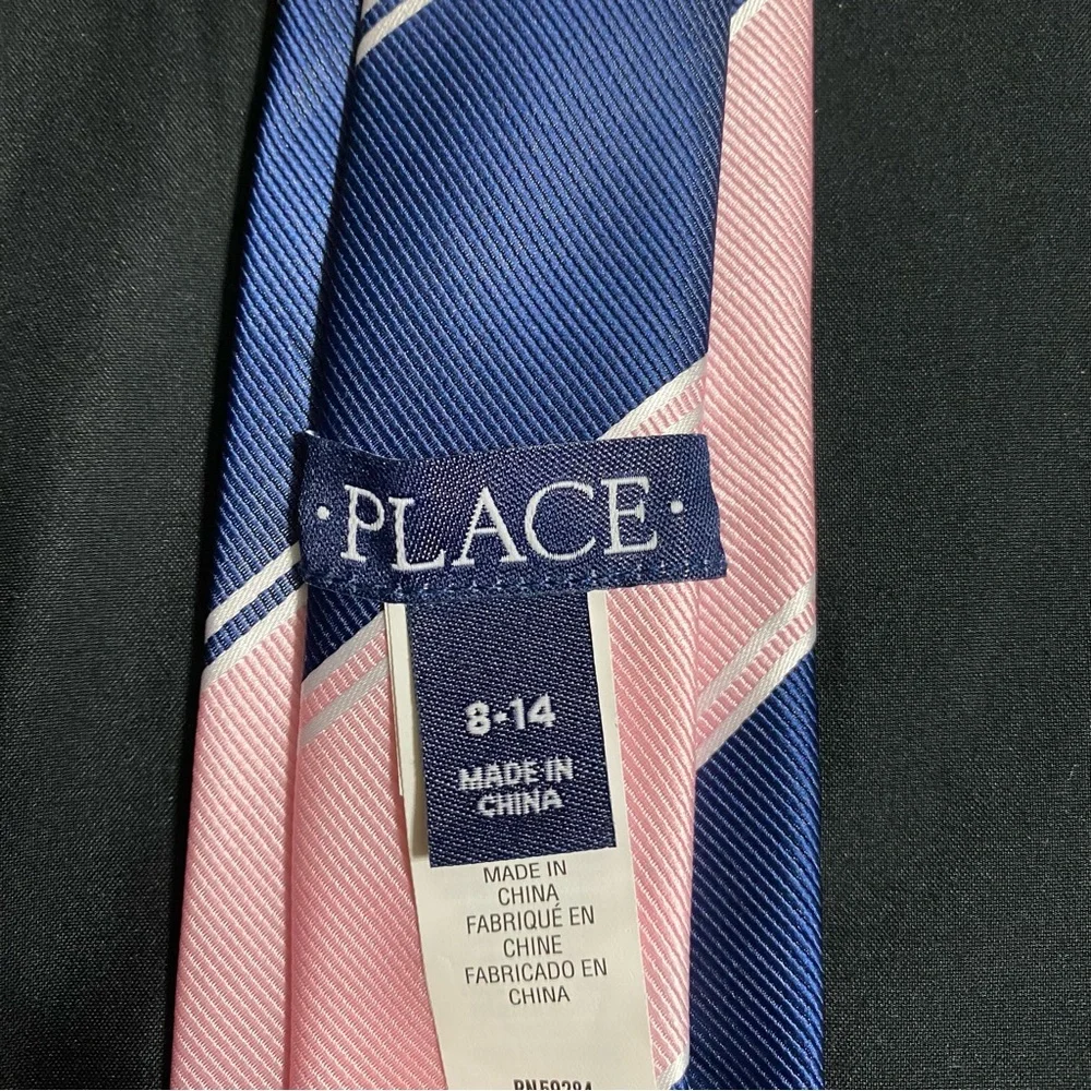 Children’s Place Boy Navy and Pink Tie Size 8-14